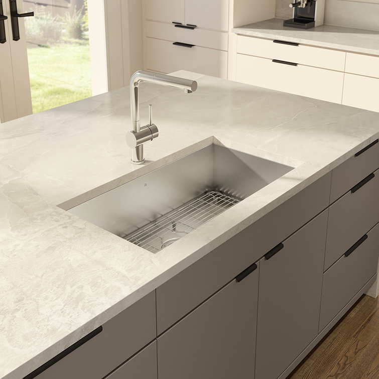 Prochef By Julien 18'' W Single Bowl Stainless Steel Kitchen Sink